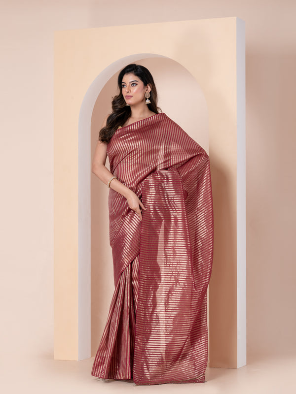 PURE ZARI CHANDERI SAREE