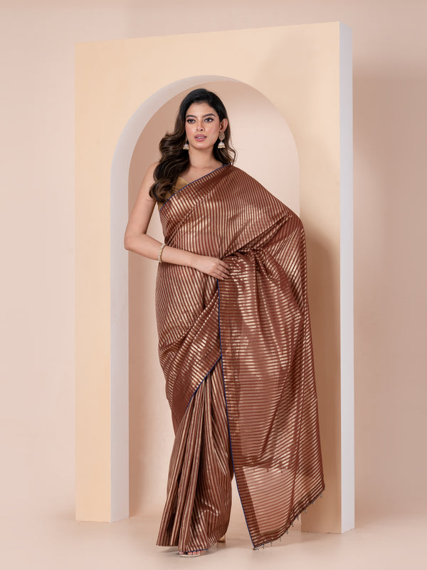 PURE ZARI CHANDERI SAREE