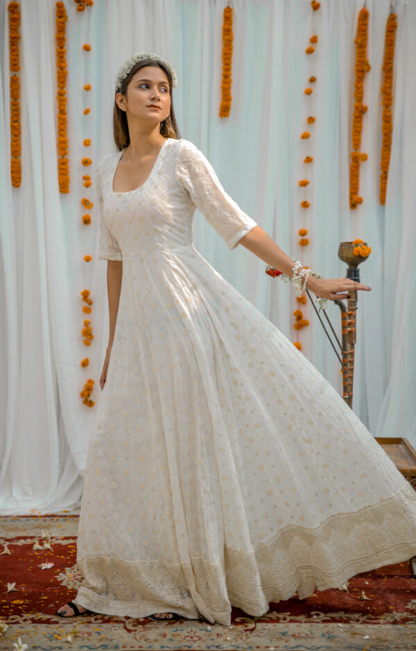 BEST DESIGNER Women Ethnic Dress White, Red Dress - Buy BEST DESIGNER Women Ethnic  Dress White, Red Dress Online at Best Prices in India | Flipkart.com
