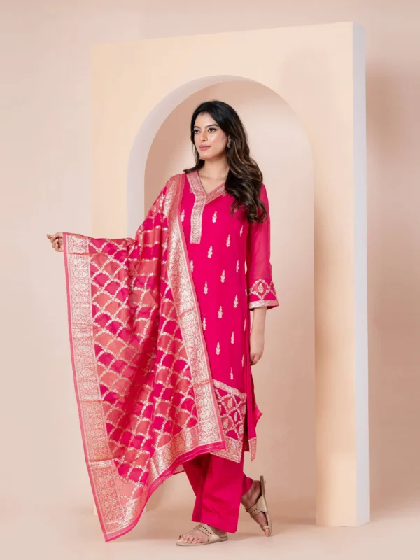 Rani Jacquard Organza Suit Set