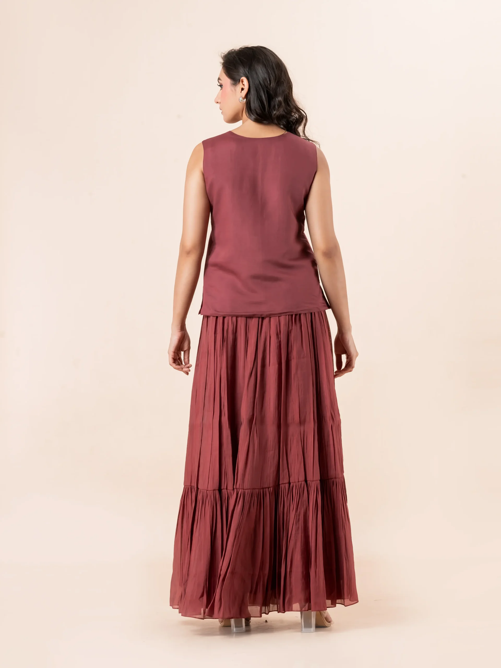 Brown Skirt Set