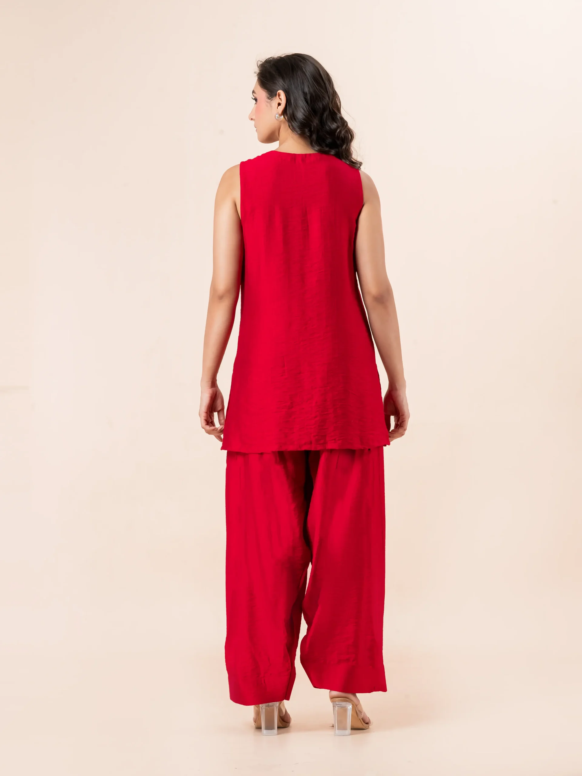 Red Farshi Coord Set