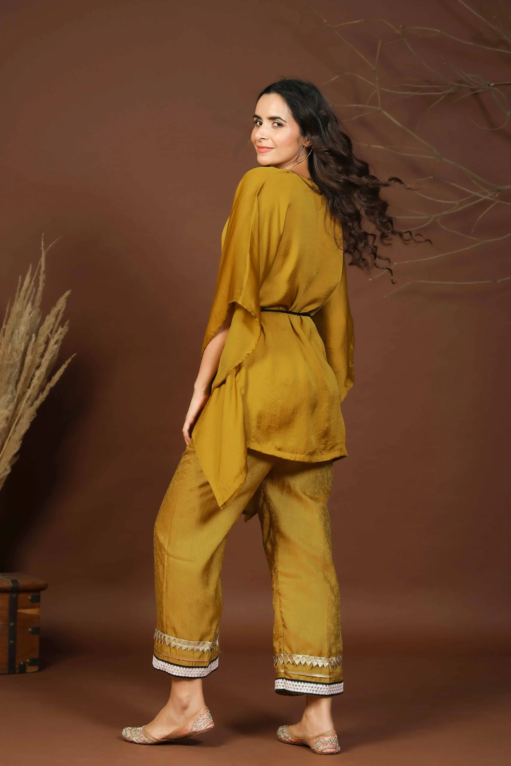 Golden Kaftan With Pants