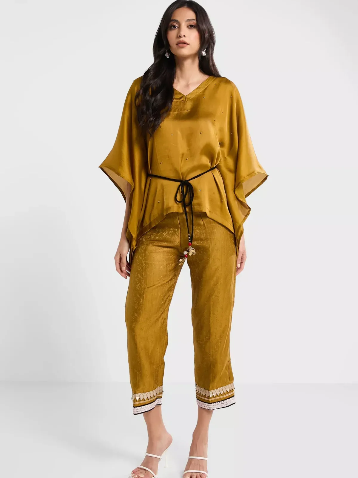Golden Kaftan With Pants
