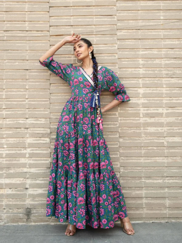 Blue Floral Maxi Dress