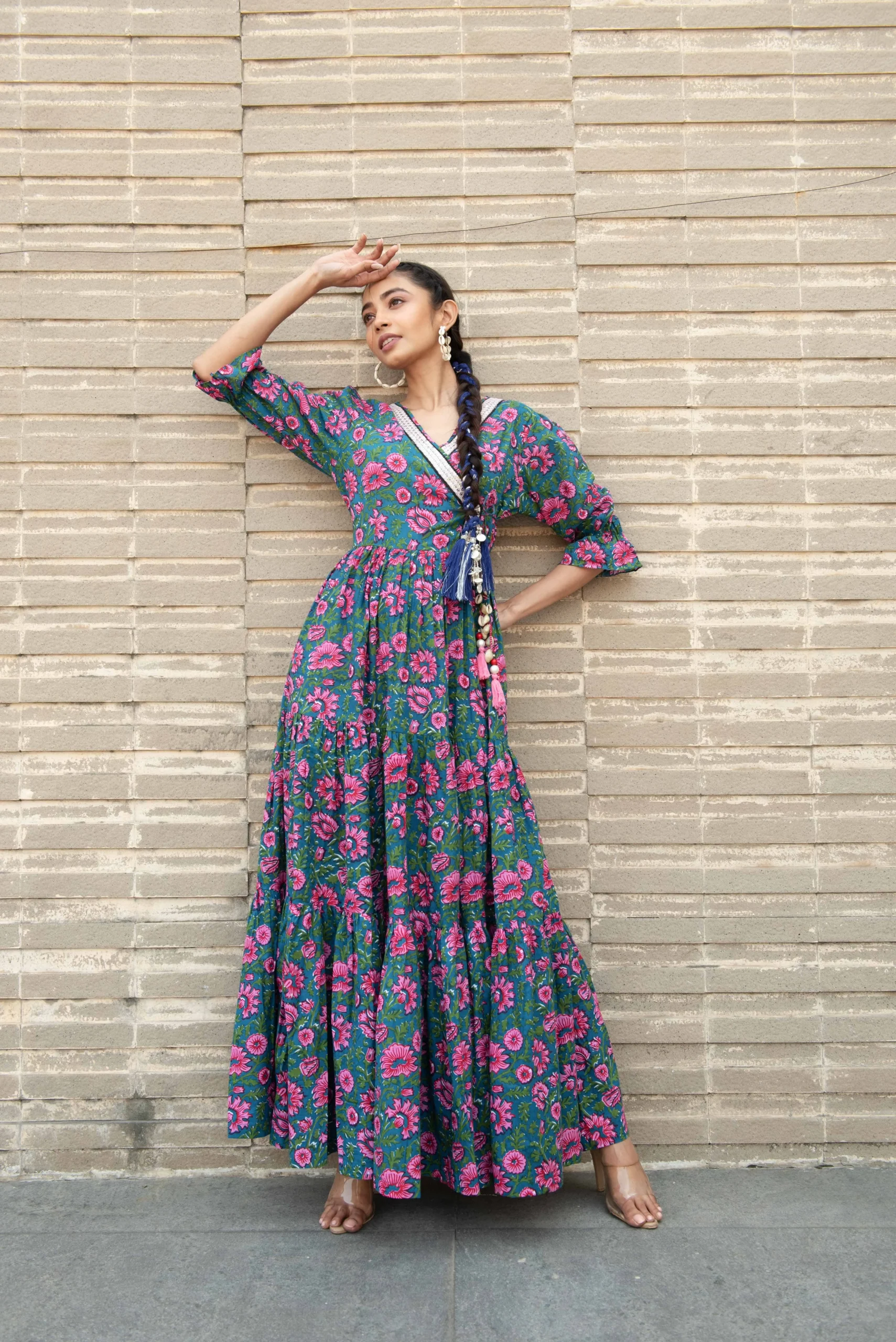 Blue Floral Maxi Dress