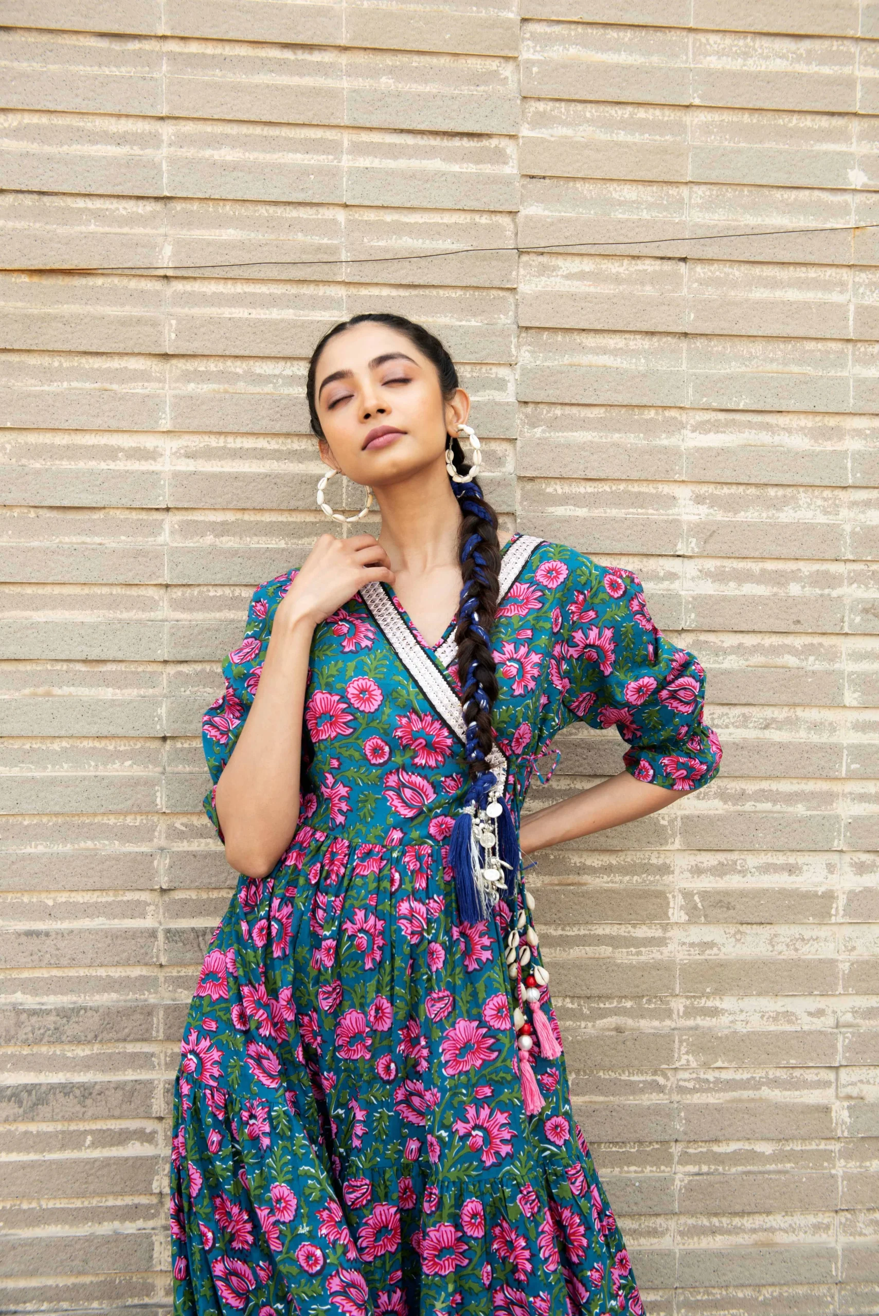 Blue Floral Maxi Dress