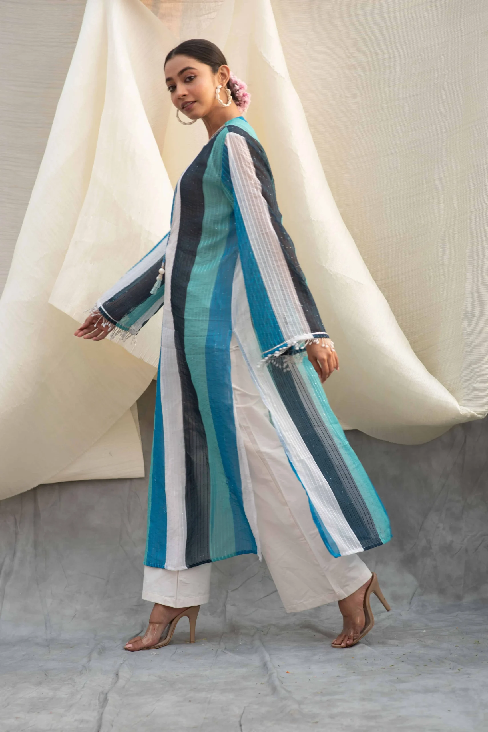 Blue Kaftan Top