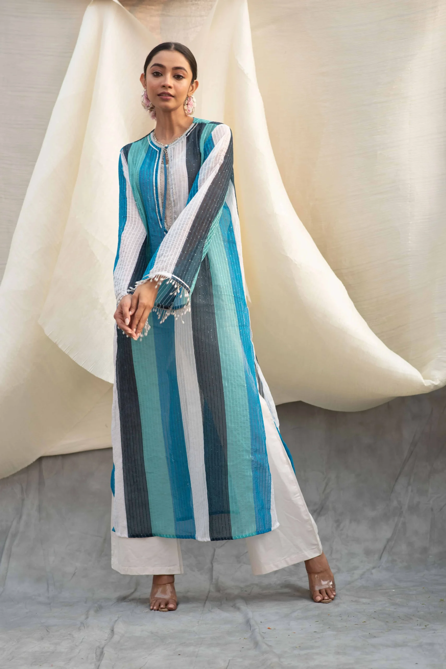 Blue Kaftan Top
