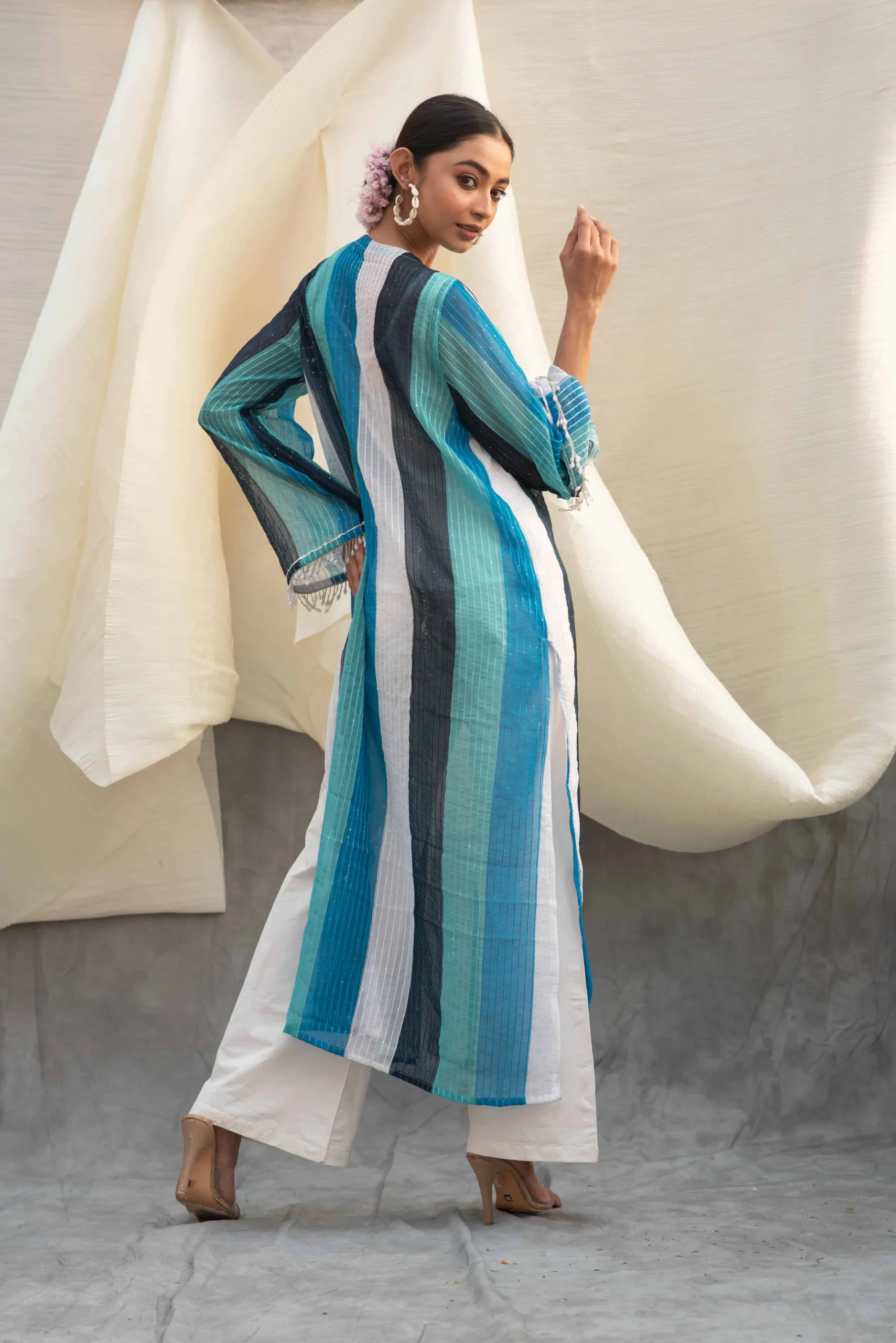 Blue Kaftan Top