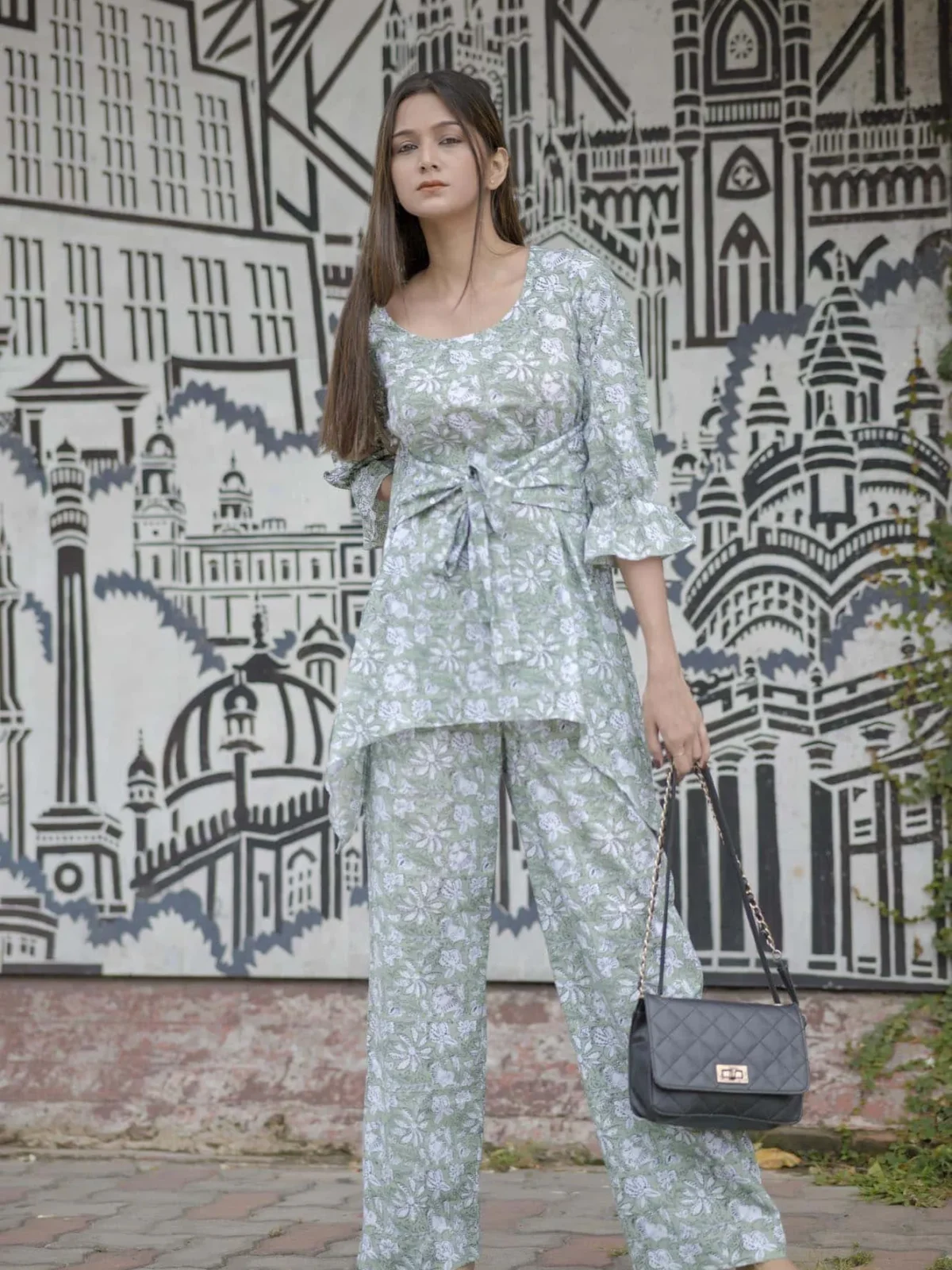 Green Floral Coord Set