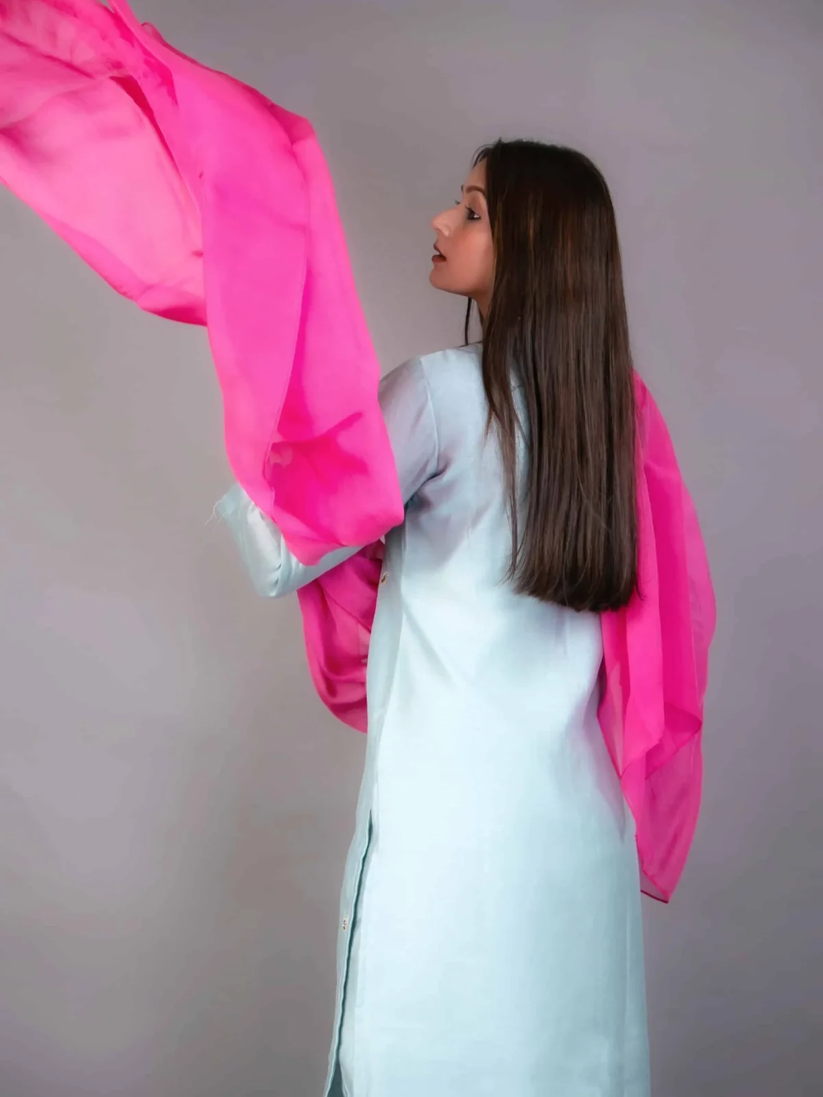 Sky Blue Embroidred Kurta Set