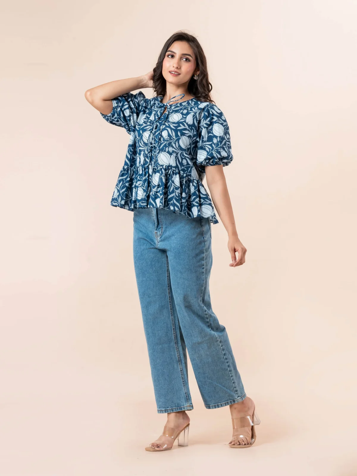Blue Floral Top