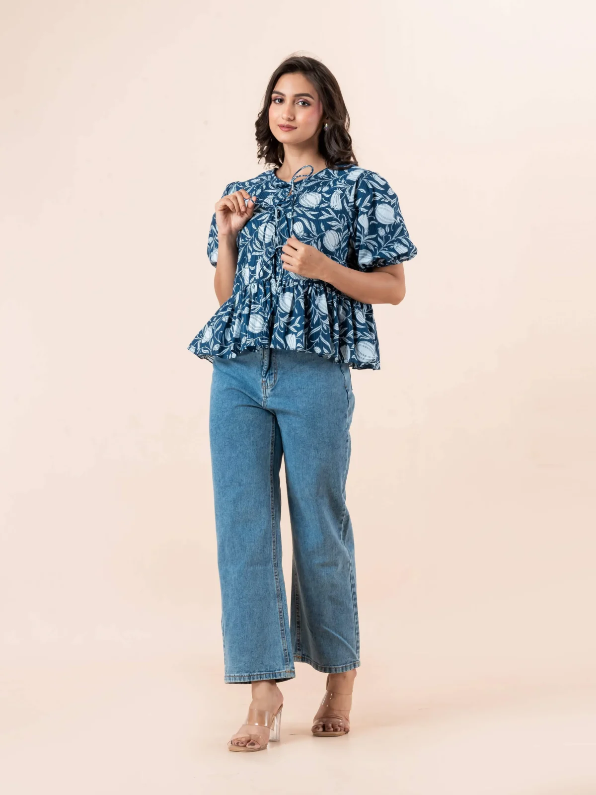 Blue Floral Top