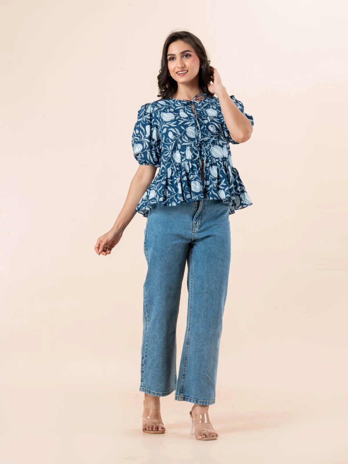 Blue Floral Top