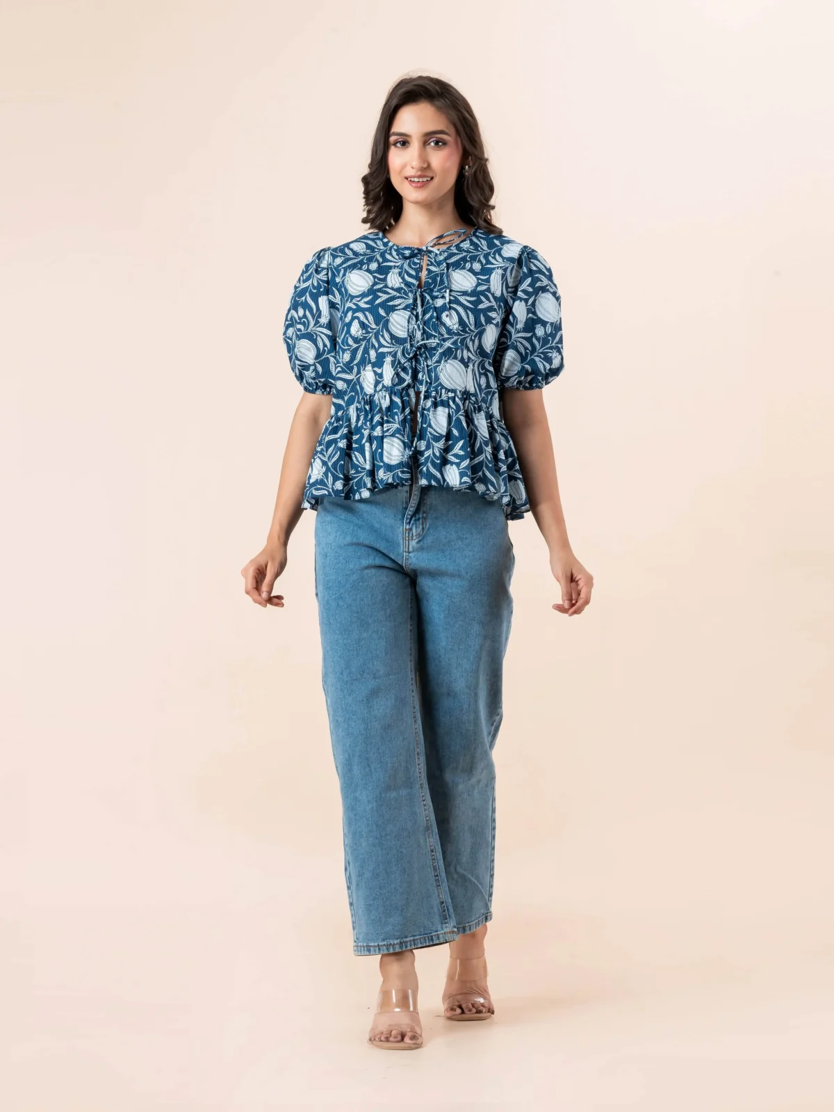 Blue Floral Top