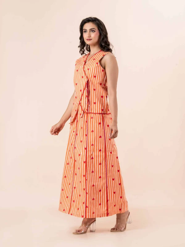 Orange Skirt Set