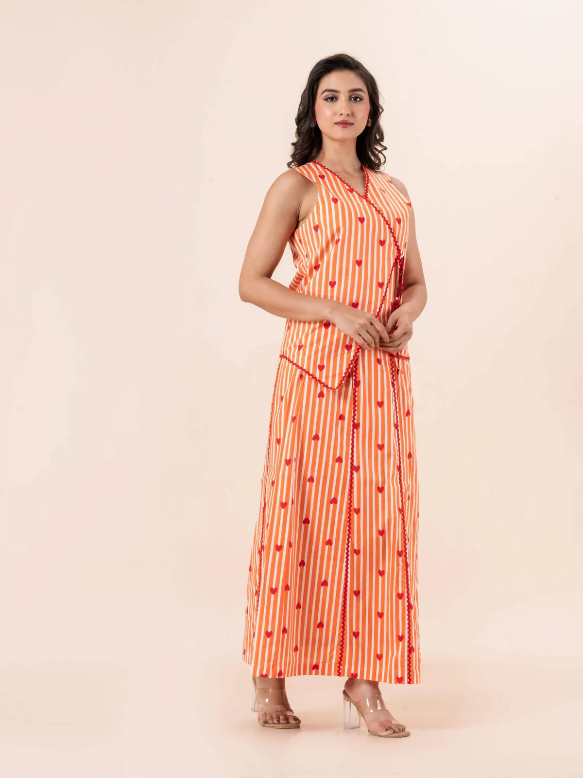 Orange Skirt Set