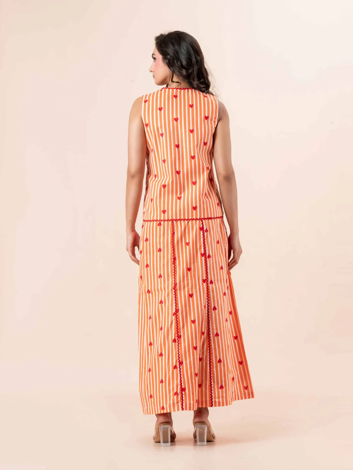 Orange Skirt Set