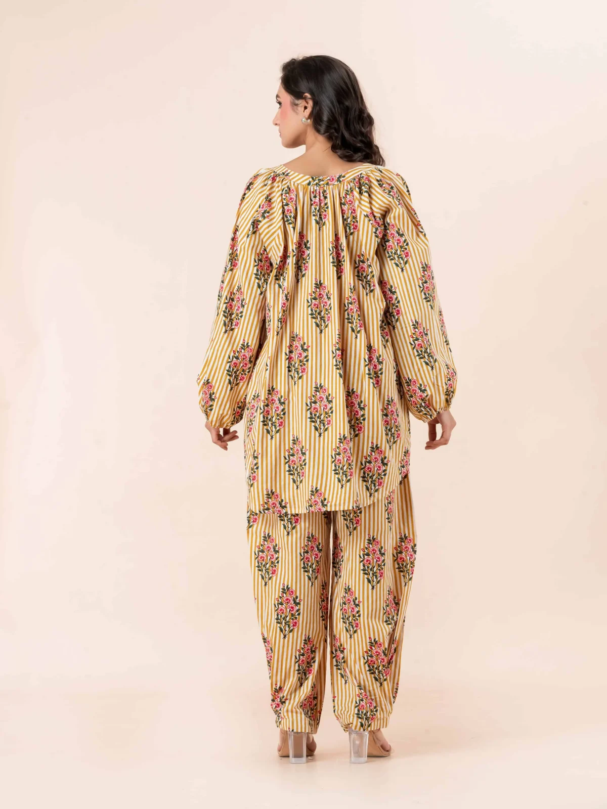 Yellow Loose Fitted Kurta Set