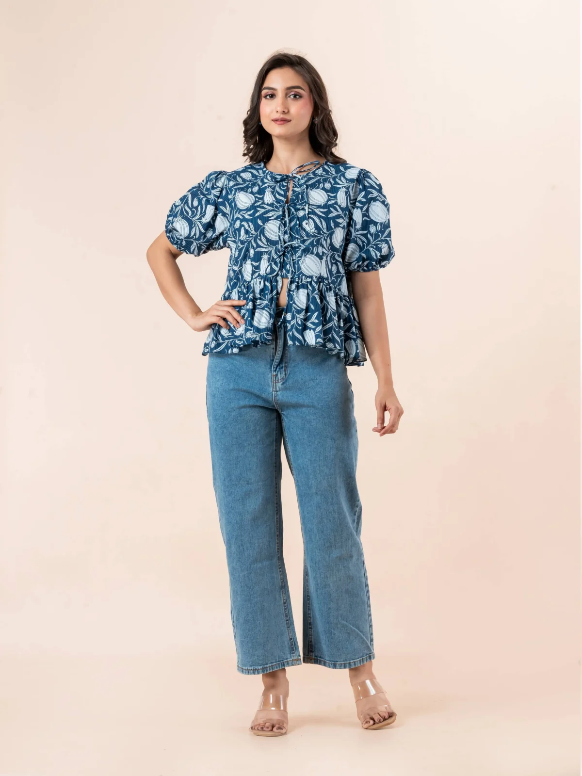 Blue Floral Top